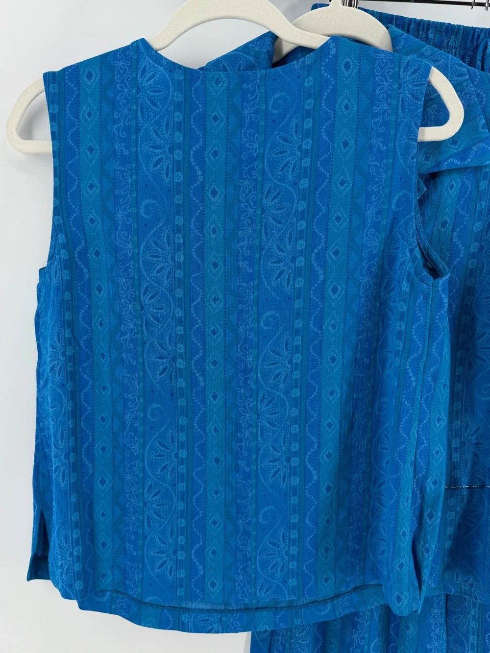 Vintage B.B. Studio Coastal Blue 3 Piece Set: Tank, Button-Down, Maxi Skirt, Med